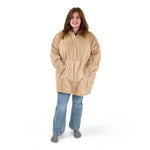 Oversized Sherpa Fleece Hoodie Blanket - Beige - Bargainia.com - 