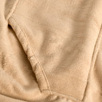 Oversized Sherpa Fleece Hoodie Blanket - Beige - Bargainia.com - 