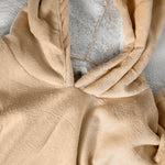 Oversized Sherpa Fleece Hoodie Blanket - Beige - Bargainia.com - 