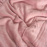 Oversized Sherpa Fleece Hoodie Blanket - Blush Pink - Bargainia.com - 