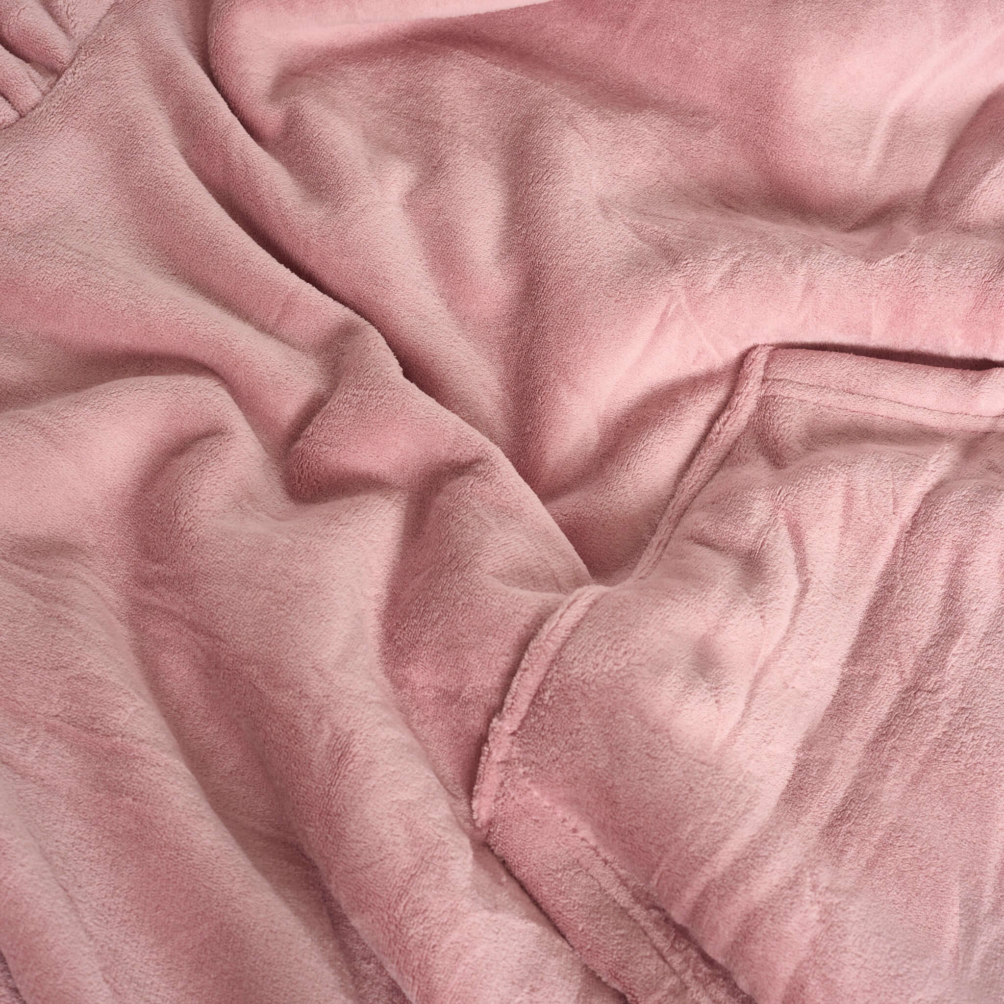 Oversized Sherpa Fleece Hoodie Blanket - Blush Pink Bargainia.com