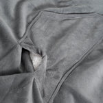 Oversized Sherpa Fleece Hoodie Blanket - Charcoal Grey - Bargainia.com - 