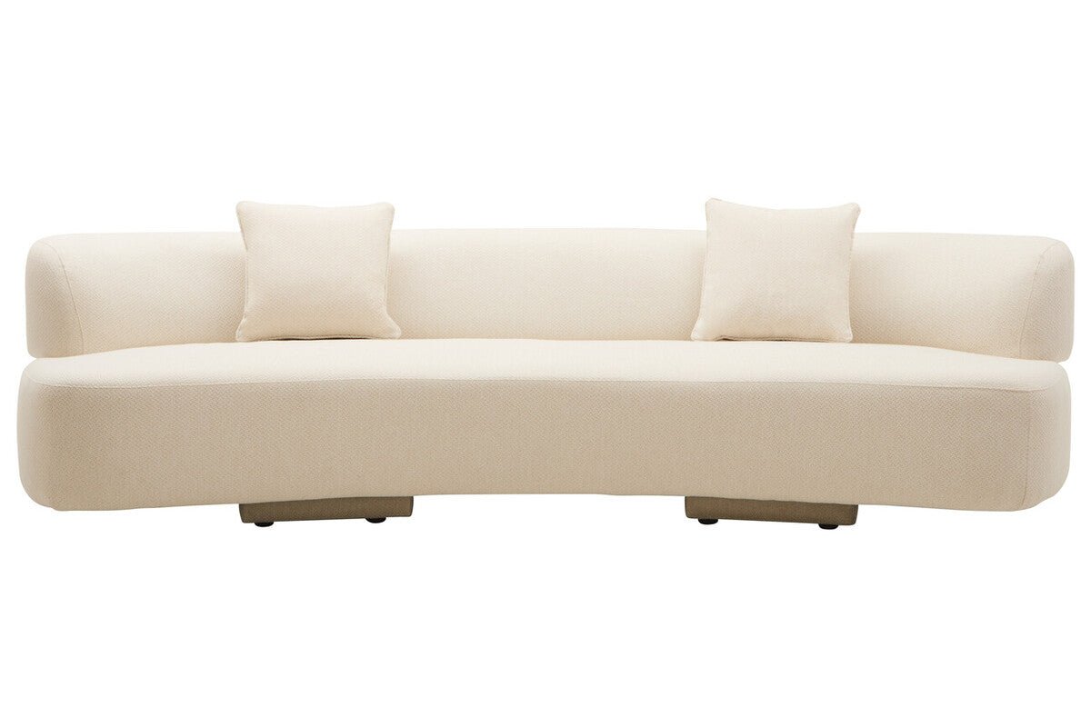 Ozzano Cream Linen 3 Seater Sofa - Bargainia.com - 
