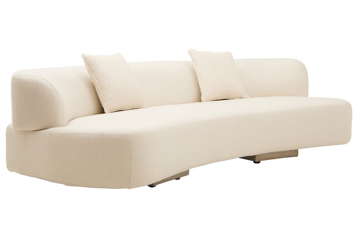 Ozzano Cream Linen 3 Seater Sofa - Bargainia.com - 