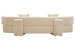 Ozzano Cream Linen 3 Seater Sofa - Bargainia.com - 