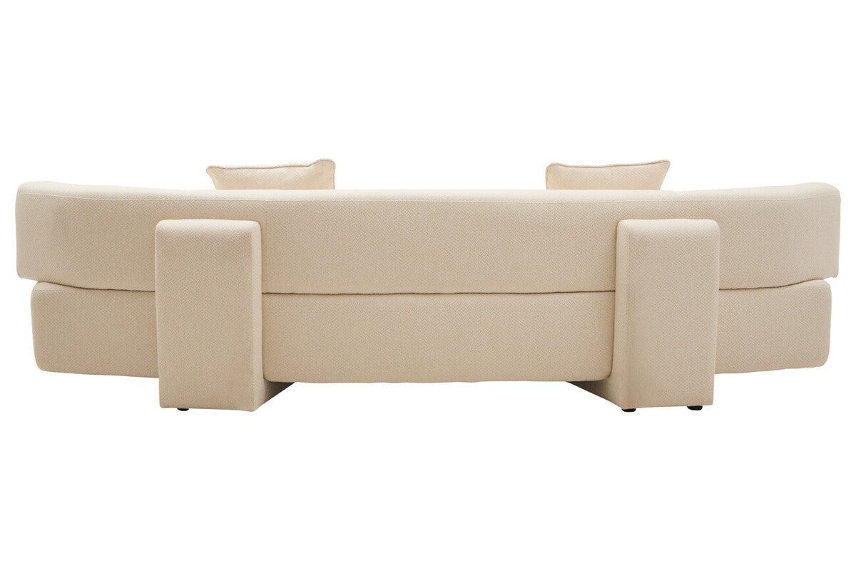 Ozzano Cream Linen 3 Seater Sofa - Bargainia.com - 