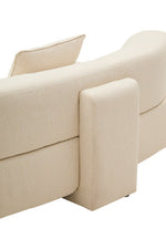 Ozzano Cream Linen 3 Seater Sofa - Bargainia.com - 