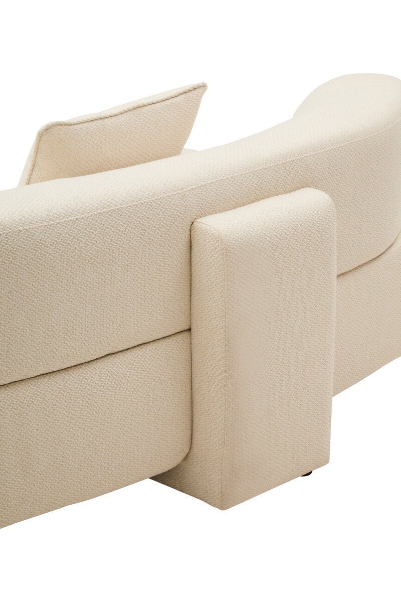 Ozzano Cream Linen 3 Seater Sofa - Bargainia.com - 
