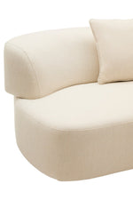 Ozzano Cream Linen 3 Seater Sofa - Bargainia.com - 
