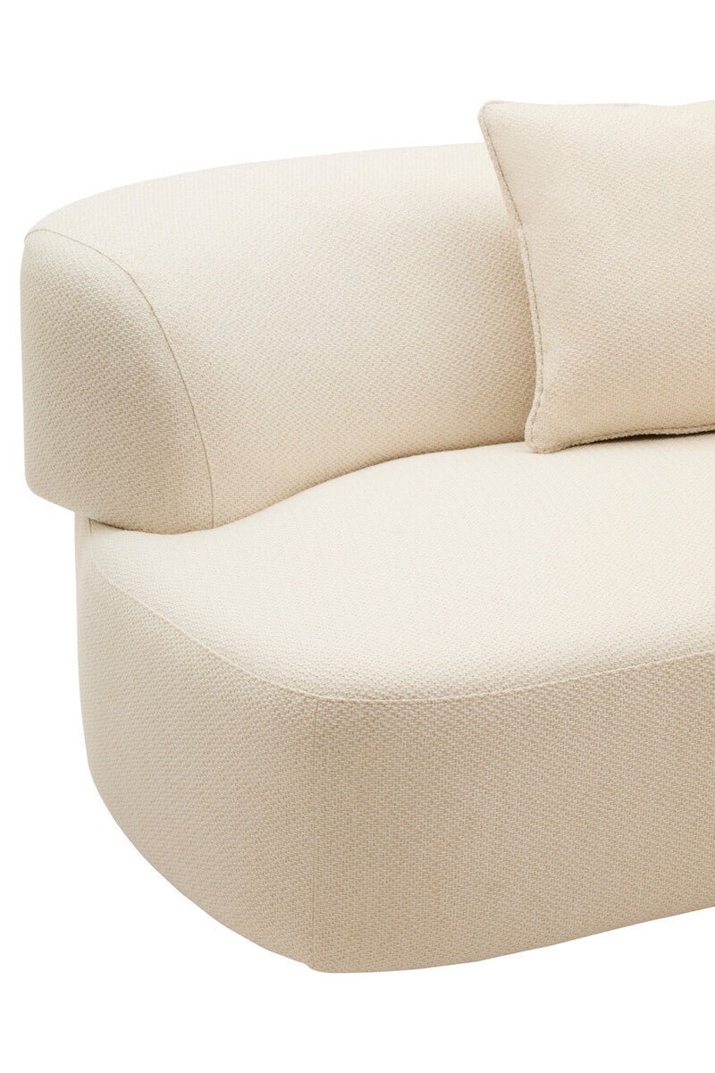 Ozzano Cream Linen 3 Seater Sofa - Bargainia.com - 
