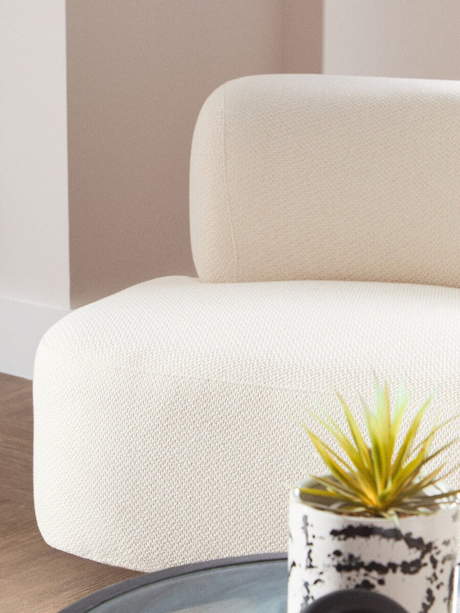 Ozzano Cream Linen 3 Seater Sofa - Bargainia.com - 