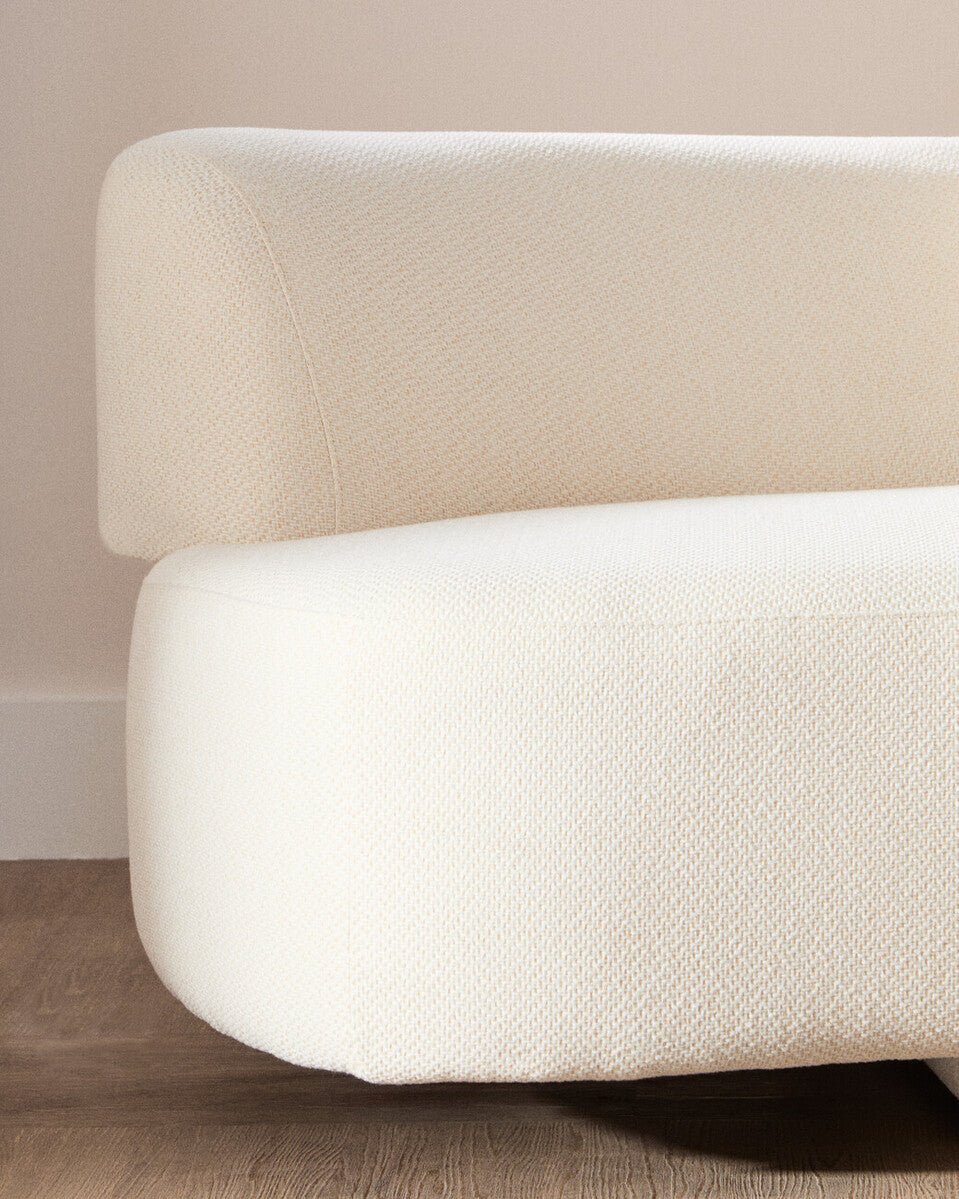 Ozzano Cream Linen 3 Seater Sofa - Bargainia.com - 