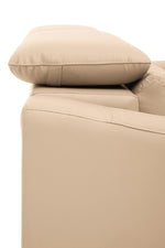 Padua 3 Seat Stone Leather Sofa with Adjustable Headrests - Bargainia.com - 