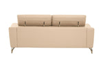 Padua 3 Seat Stone Leather Sofa with Adjustable Headrests - Bargainia.com - 