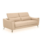 Padua 3 Seat Stone Leather Sofa with Adjustable Headrests - Bargainia.com - 