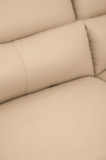 Padua 3 Seat Stone Leather Sofa with Adjustable Headrests - Bargainia.com - 