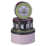 Paice Set of Three Happy Owls Storage Tins - Bargainia.com - 5018705384344