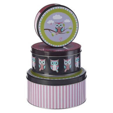 Paice Set of Three Happy Owls Storage Tins - Bargainia.com - 5018705384344