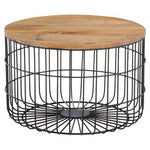 Pali Wooden Top Side Table - Bargainia.com - 5018705981376