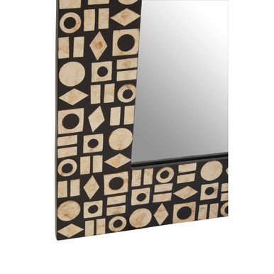 Palu Black Wall Mirror with Shell Inlay - Bargainia.com - 5018705964300