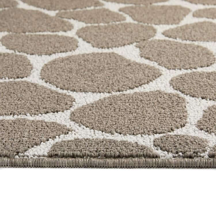 Patterned Washable Mat and Runner in Cream & Brown - Bargainia.com - 5026134632349 - MMSCWA_PTPEMK_100X150