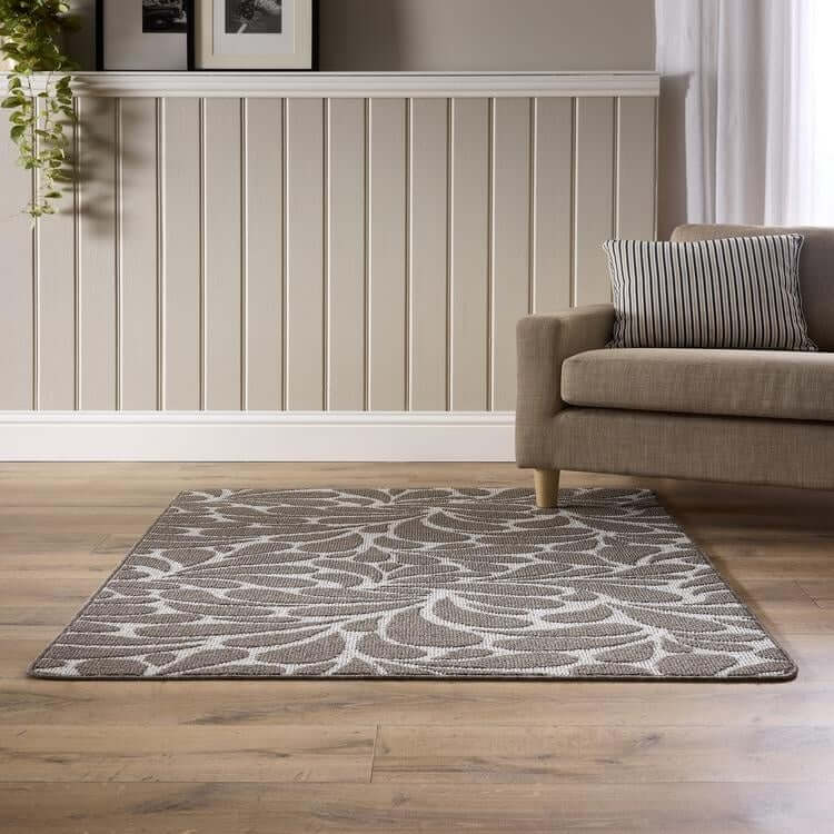 Patterned Washable Mat and Runner in Cream & Brown - Bargainia.com - 5026134632363 - MMSCWA_PTRDMK_100X150