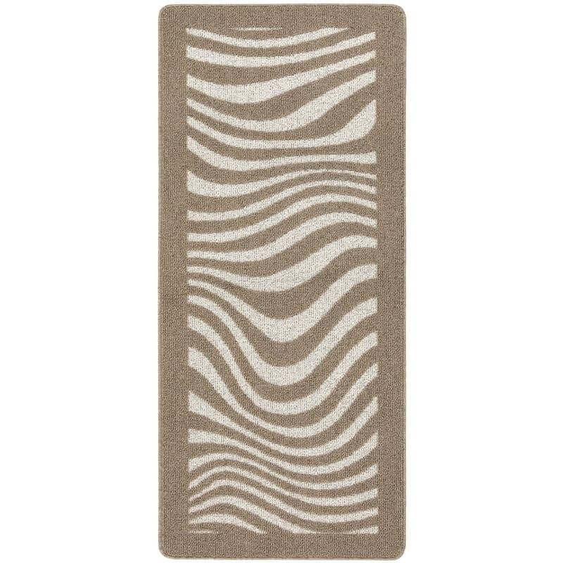 Patterned Washable Mat and Runner in Cream & Brown - Bargainia.com - 5026134632370 - MMSCWA_PTWVMK_067X150