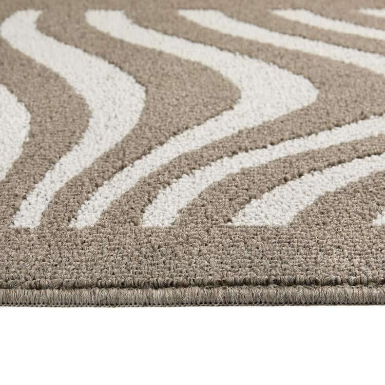 Patterned Washable Mat and Runner in Cream & Brown - Bargainia.com - 5026134632387 - MMSCWA_PTWVMK_100X150