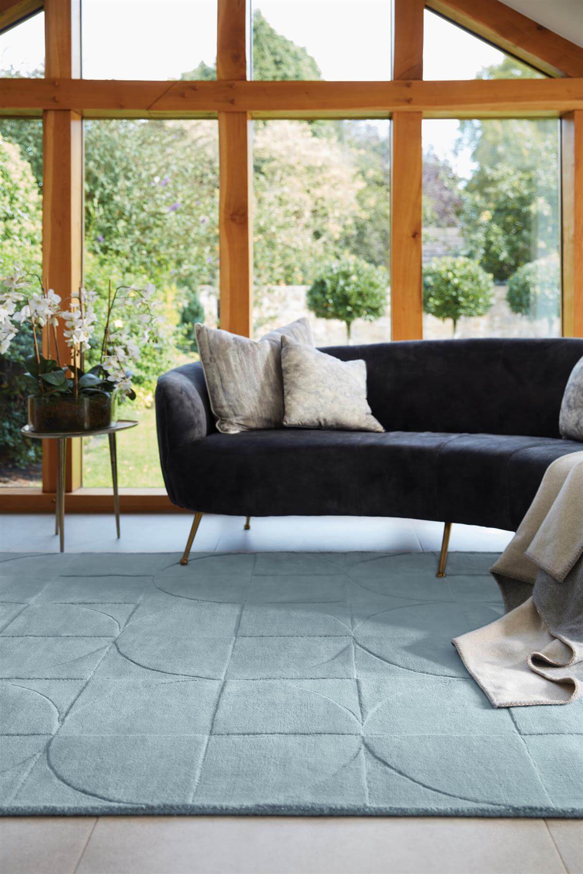 Penny Duck Egg Blue Geometric Wool Rug - Bargainia.com - 5026134571235 - PENNYX_STLBLU_120X170