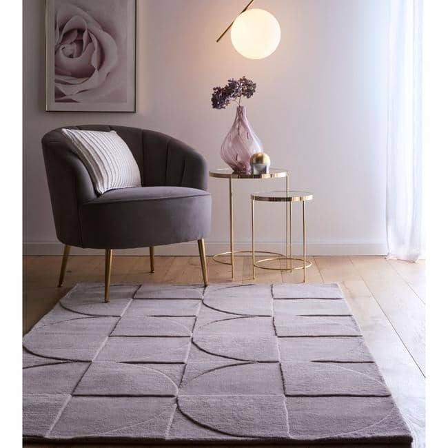 Penny Geometric Wool Rug - Bargainia.com - 5026134636989 - PENNYX_GRYMAU_120X170