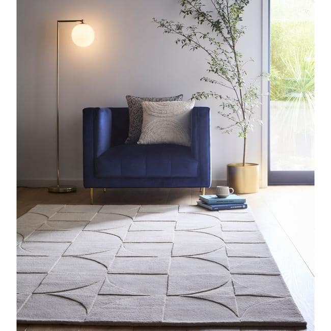 Penny Geometric Wool Rug - Bargainia.com - 5026134637016 - PENNYX_CREAMX_120X170