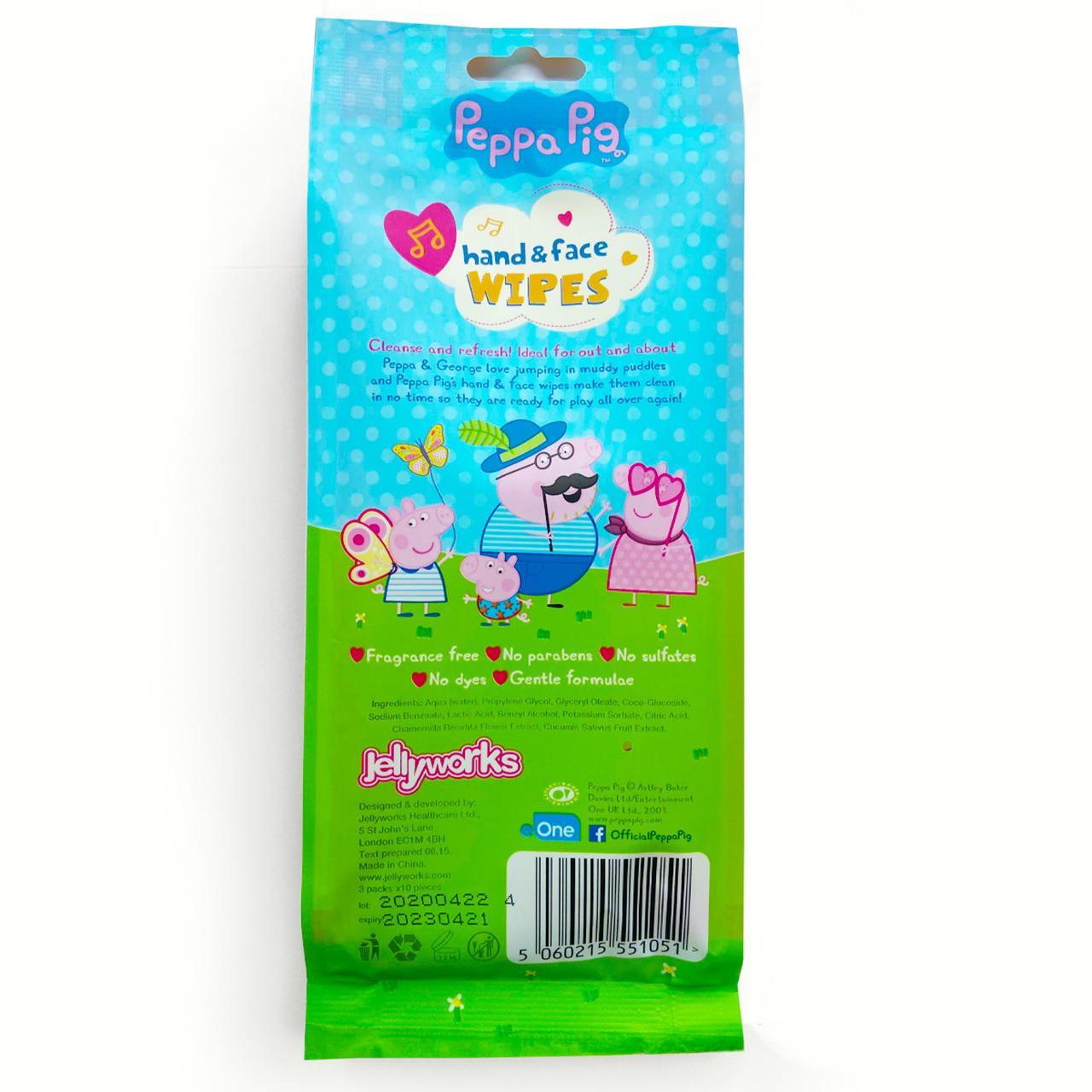 Peppa Pig Hand & Face Wet Wipes Multipack Clearance