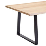 Persolo Mango Wood Live Edge Black Metal legs Dining Table - Bargainia.com - 5063227013753