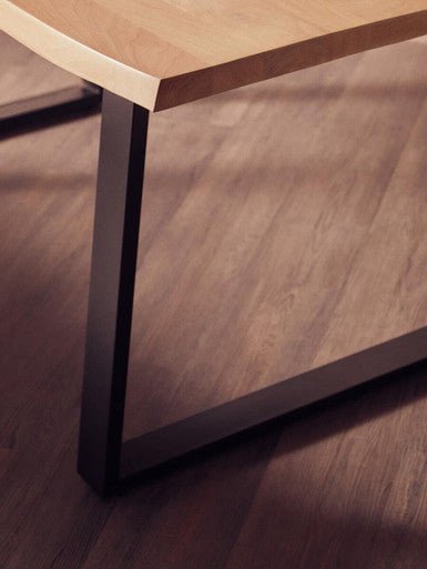 Persolo Mango Wood Live Edge Black Metal legs Dining Table - Bargainia.com - 5063227013753