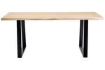 Persolo Mango Wood Live Edge Black Metal legs Dining Table - Bargainia.com - 5063227013753