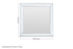 Petillo Thick Silver Frame Small Square Wall Mirror - Bargainia.com - 5018705361581
