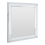 Petillo Thick Silver Frame Small Square Wall Mirror - Bargainia.com - 5018705361581
