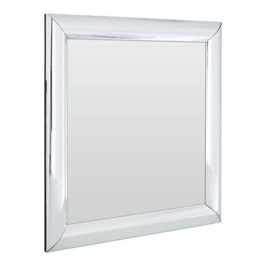Petillo Thick Silver Frame Small Square Wall Mirror - Bargainia.com - 5018705361581