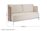 Piermount Ivory and Mink 2 Seater Sofa - Bargainia.com - 