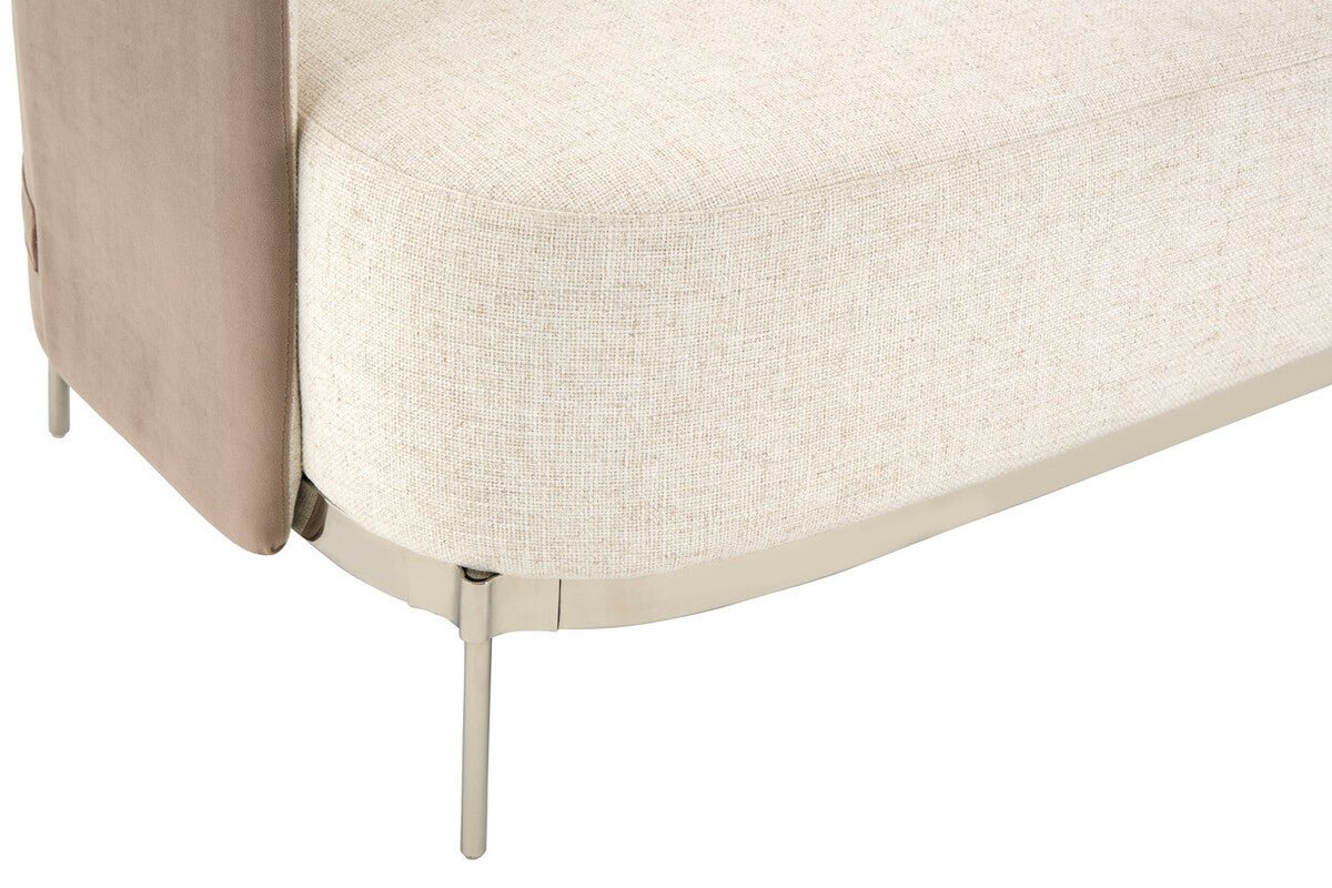 Piermount Ivory and Mink 2 Seater Sofa - Bargainia.com - 