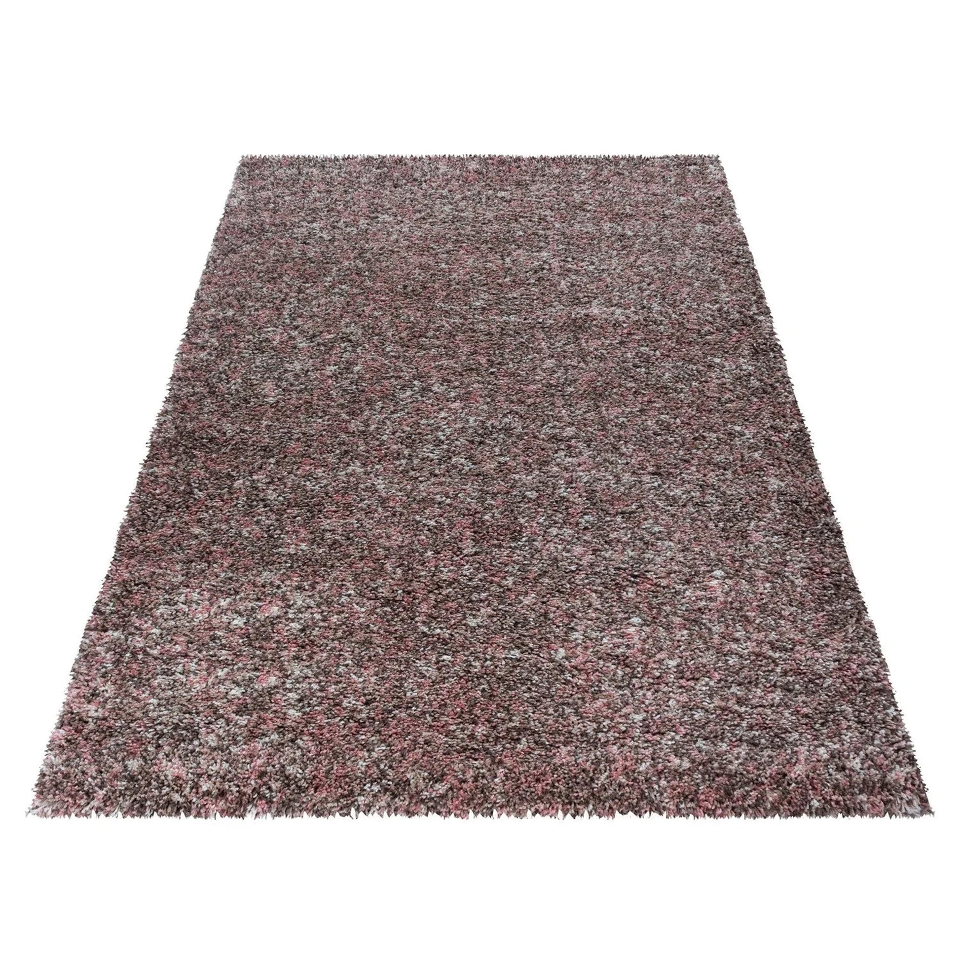 Pink & Brown Blend Shaggy Rug - Enjoy Rugs Rug Masters