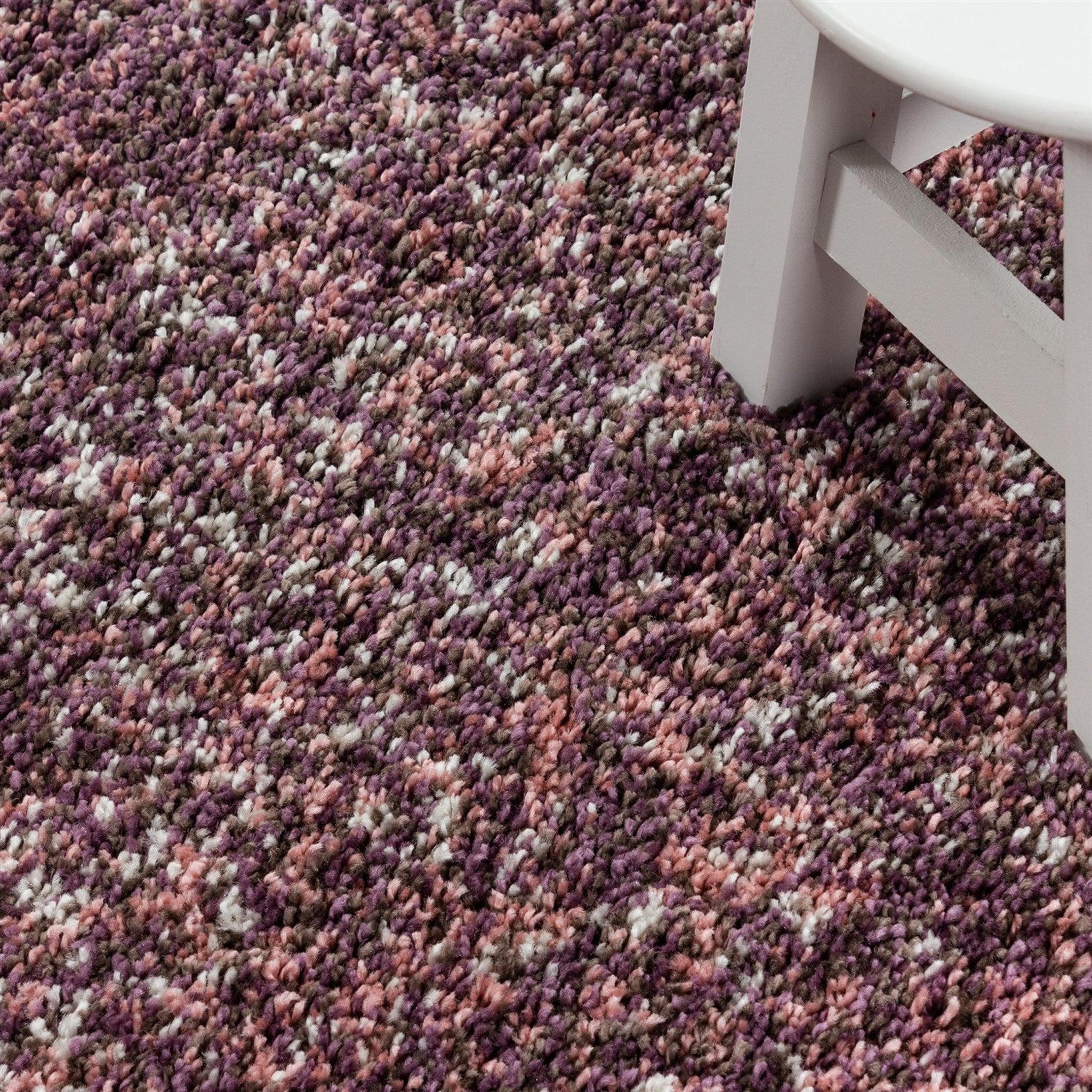 Pink & Purple Blend Shaggy Rug - Enjoy Rugs Rug Masters