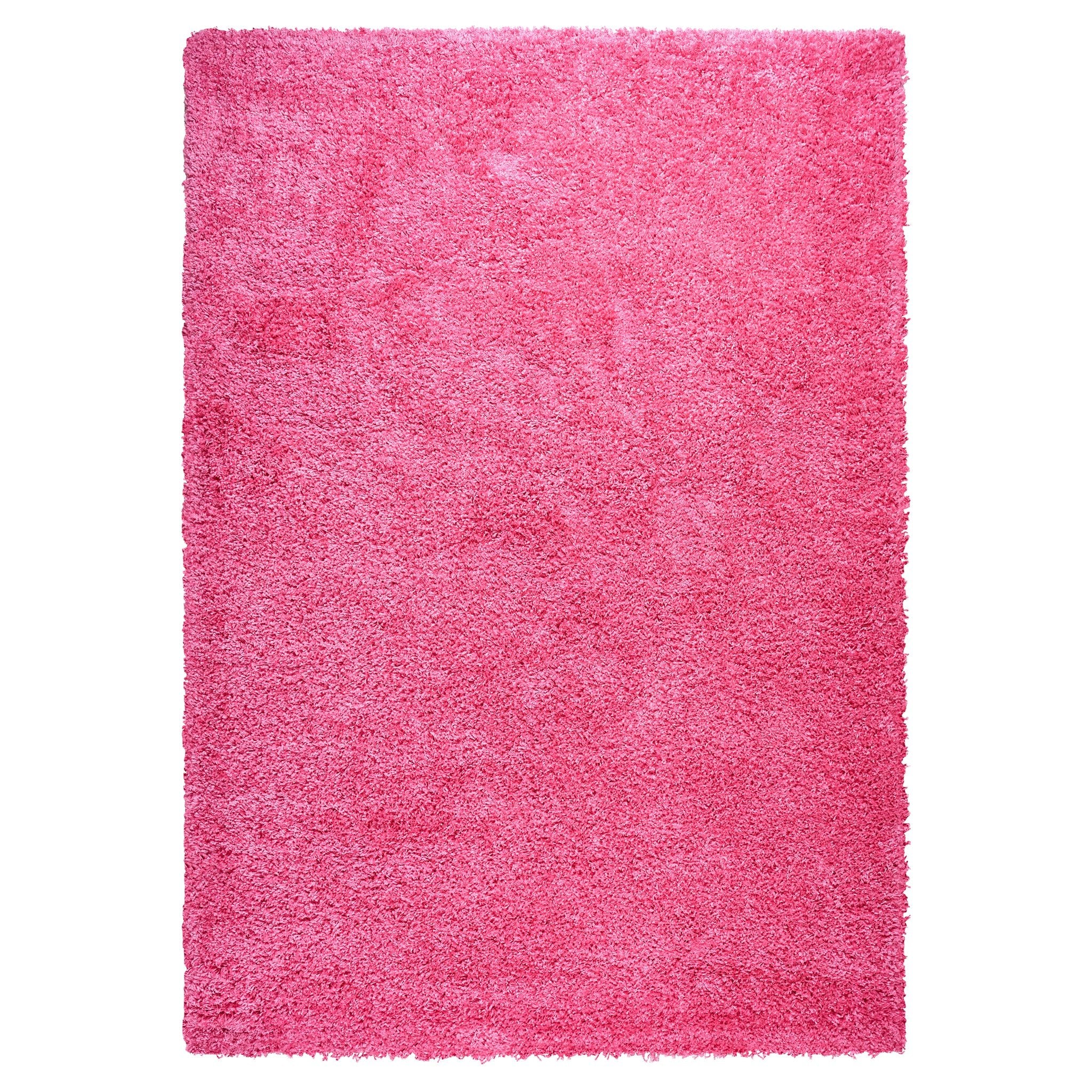 Pink Thick Shaggy Rug - California Rugs Rug Masters 60x110cm (2'x3'7")