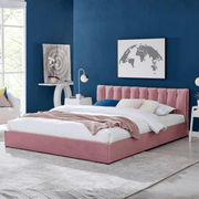 Pink Velvet Plush Ottoman Storage Bed Frame - Super King - Bargainia.com - 5056536100153 - MLM - 170955 - SK - PNK