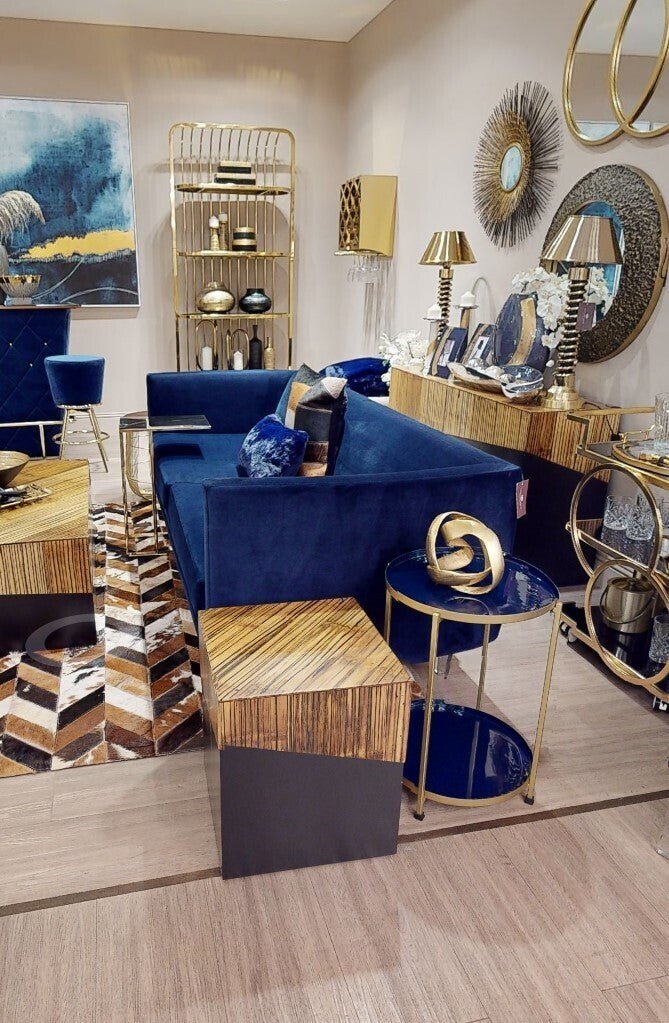 Pinner Dark Blue Sofa - Bargainia.com - 