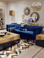 Pinner Dark Blue Sofa - Bargainia.com - 
