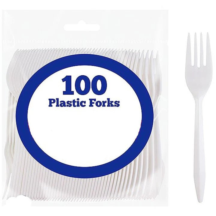 Plastic Dessert Forks - 100 Pack Drinks Partner