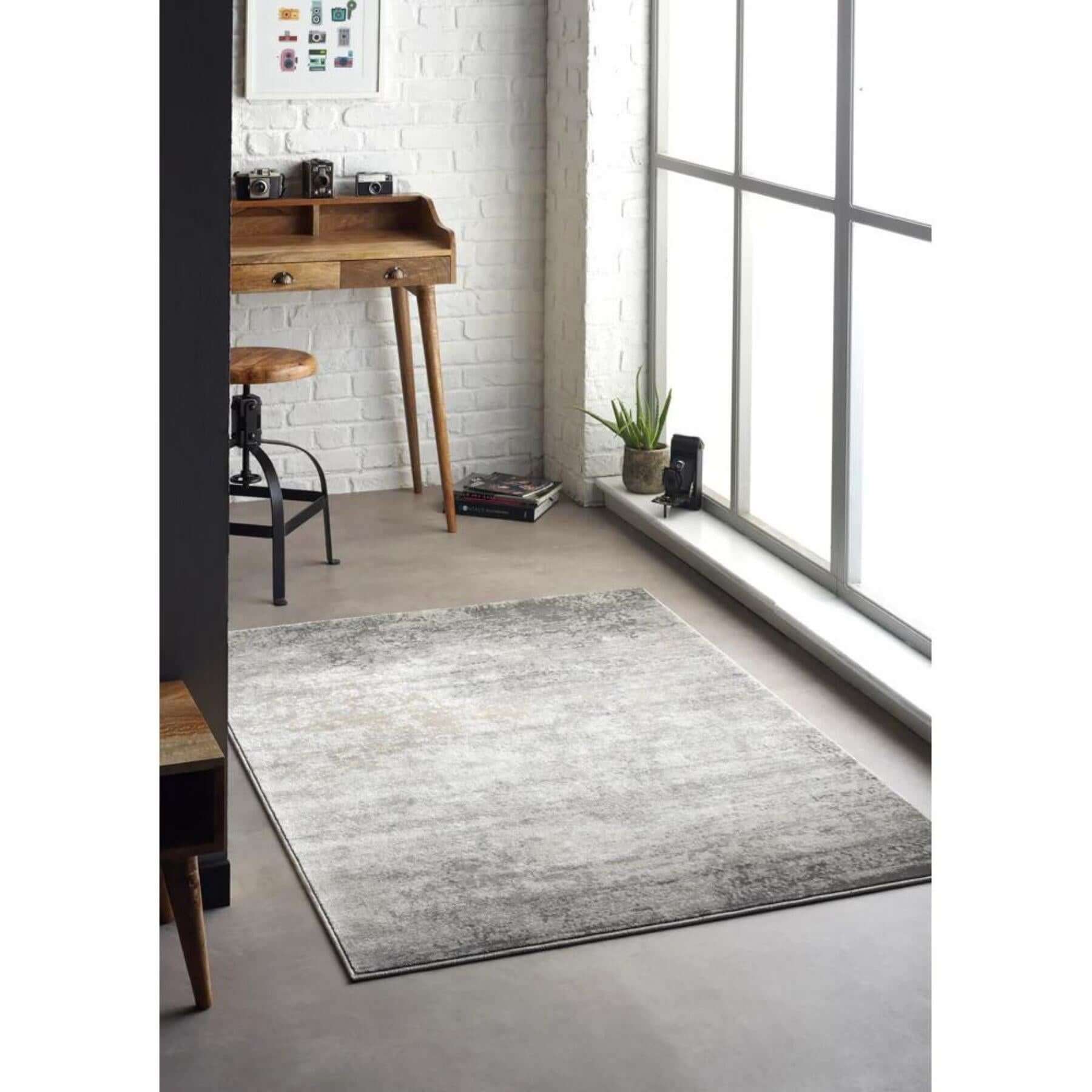 Poetic Grey Abstract Rug - Bargainia.com - 5026134544659 - POETRF_GREYXX_080X150