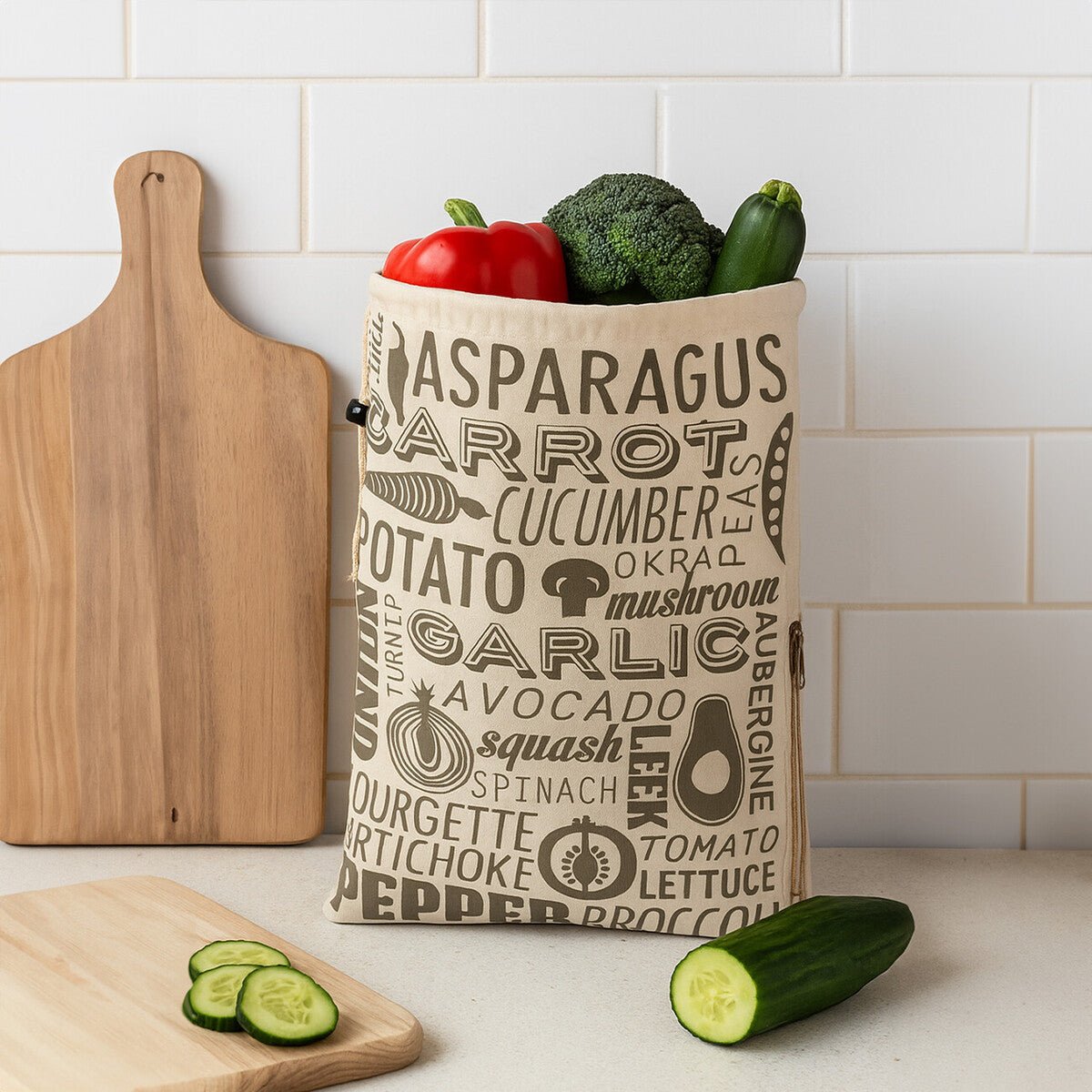 Porter Grey And Natural Vegetable Bag - Bargainia.com - 5018705787374