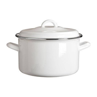 Porter White Enamel 22cm Casserole Dish - Bargainia.com - 5018705452456